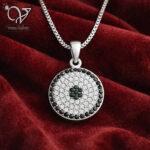 گردنبند نقره زنانه مدل چشم و نظر کد 12988 - Image 2