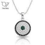 گردنبند نقره زنانه مدل چشم و نظر کد 12988 - Image 5