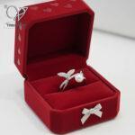 انگشتر نقره مروارید دم وال | طرح خاص، هدیه‌ای شیک برای ولنتاین کد 12497 - Image 2