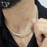 زنجیر نقره مردانه مدل ماری کد 12706