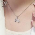 گردنبند نقره زنانه مدل دوچرخه