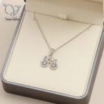 گردنبند نقره زنانه مدل دوچرخه