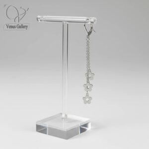 گوشواره نقره آویز طرح گل