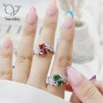 انگشتر نقره زنانه جواهری