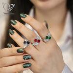 انگشتر نقره زنانه جواهری