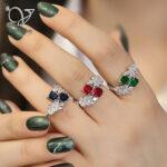 انگشتر نقره زنانه جواهری