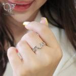 انگشتر نقره دخترانه طرح نعل اسب