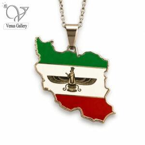 گردنبند ایران فروهر استیل