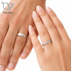 حلقه ست نقره سه بعدی مناسب ازدواج