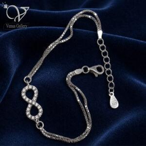 دستبند نقره طرح بی نهایت