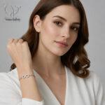 دستبند نقره طرح بی نهایت
