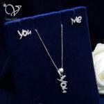 نیم ست نقره زنانه طرح Me & You مدل ظریف عیار 925