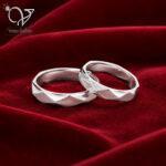   حلقه ست نقره عیار 925 مدل سه‌بعدی طرح تنگستن